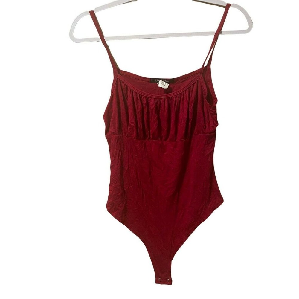 Rio of Stars Women's Body Suit Size Medium Magenta Ruffled